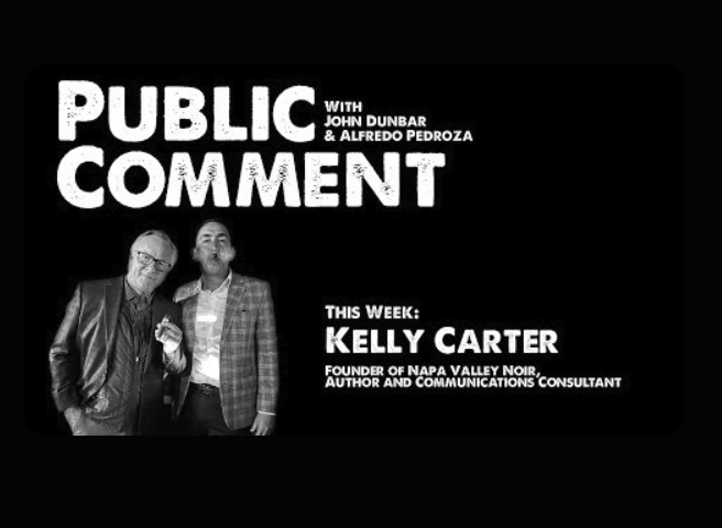 Napa Valley Noir Founder Kelly E. Carter is featured on Public Comment, a podcast hosted by John Dunbar and Alfredo Pedroza.