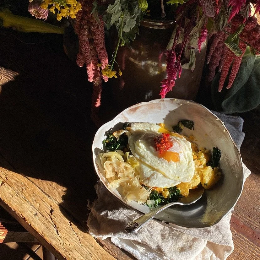 a glorious week making meals at @worldsendschool, cooking from the garden in their gorgeous kitchen&hellip;pies galore, toffee chocolate chip cookies, eating the three sisters (corn, beans, squash) every day, picking greenhouse garden salads for lunc