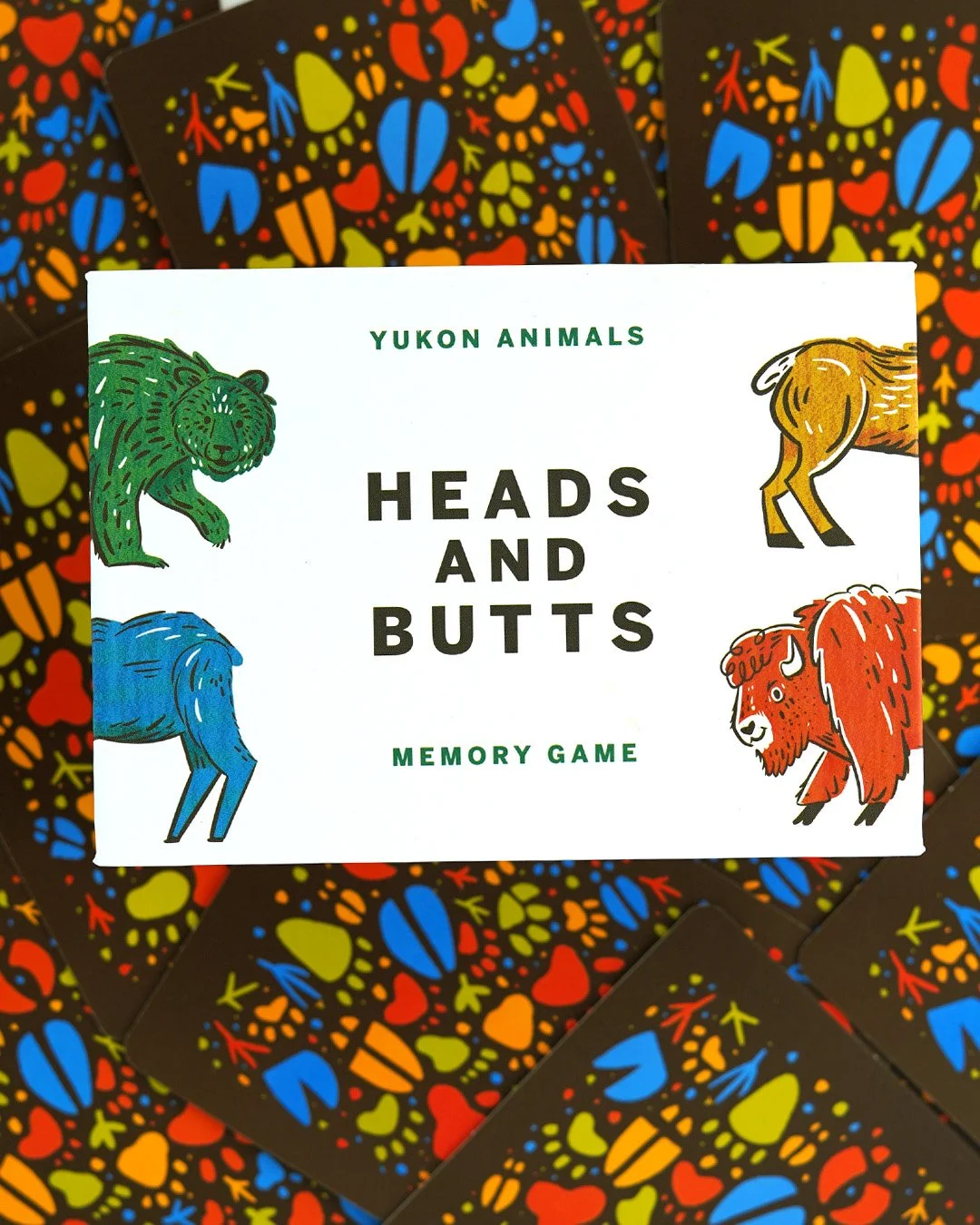 Head and Butts - Yukon Animals Memory Card game