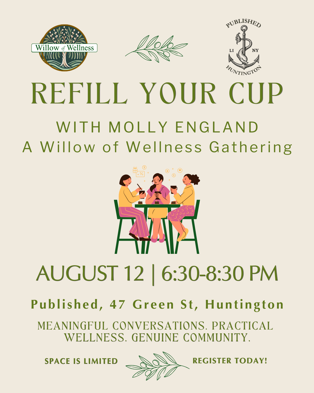 Refill Your Cup with Molly England: A Willow of Wellness Gathering
