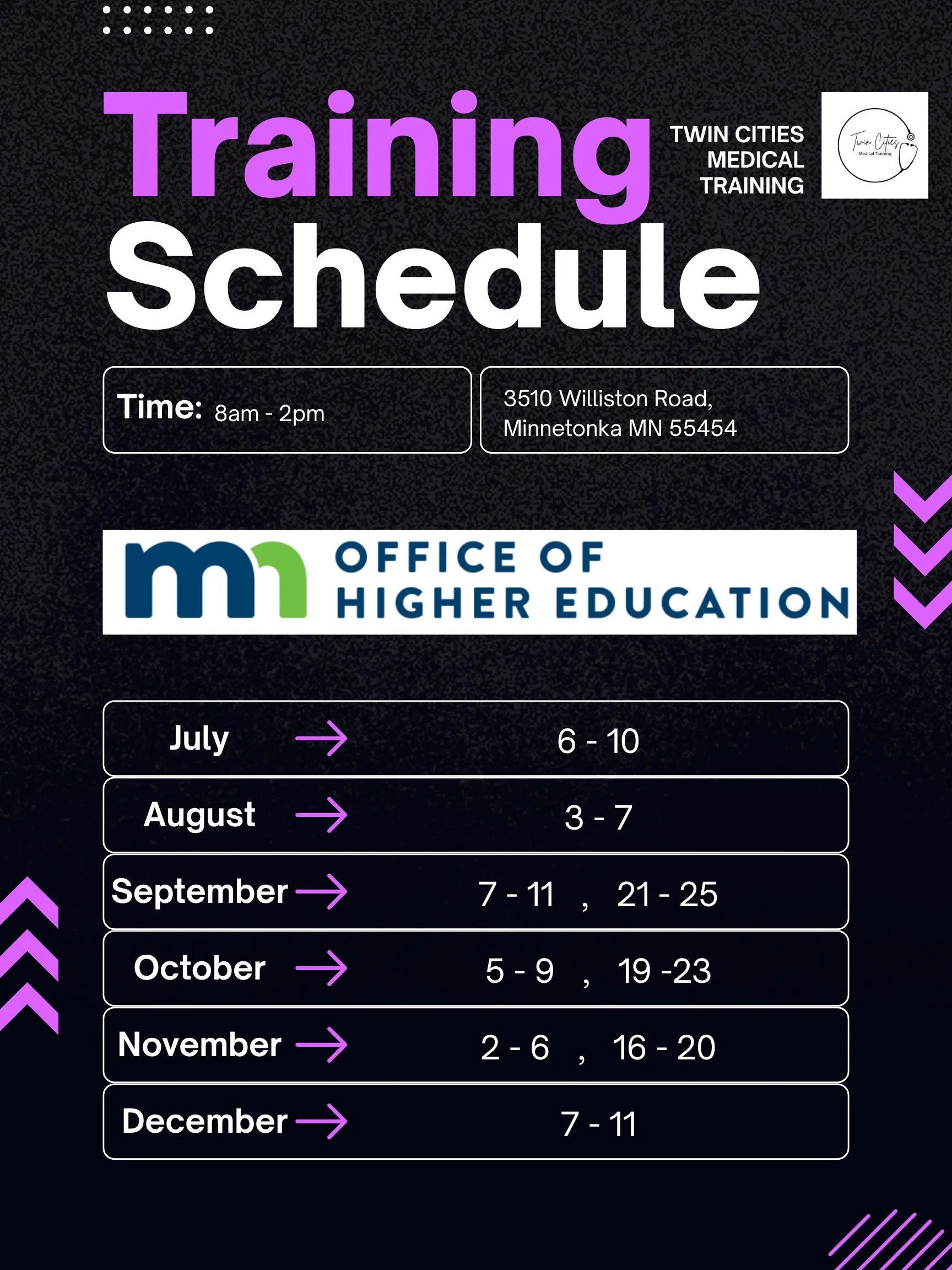 MN Phlebotomy Training Schedule