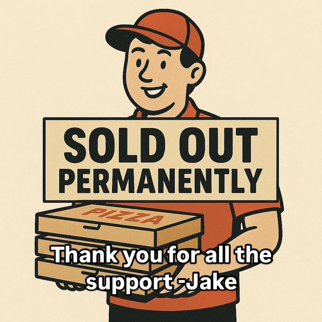 🛑 SOLD OUT PERMANENTLY 🛑
⁠
With deep gratitude and a full heart, we&rsquo;re announcing that Jake&rsquo;s Pizza Pit Stop is now permanently sold out.⁠
⁠
We gave it everything &mdash; and YOU gave it right back with your support, your stories, your 