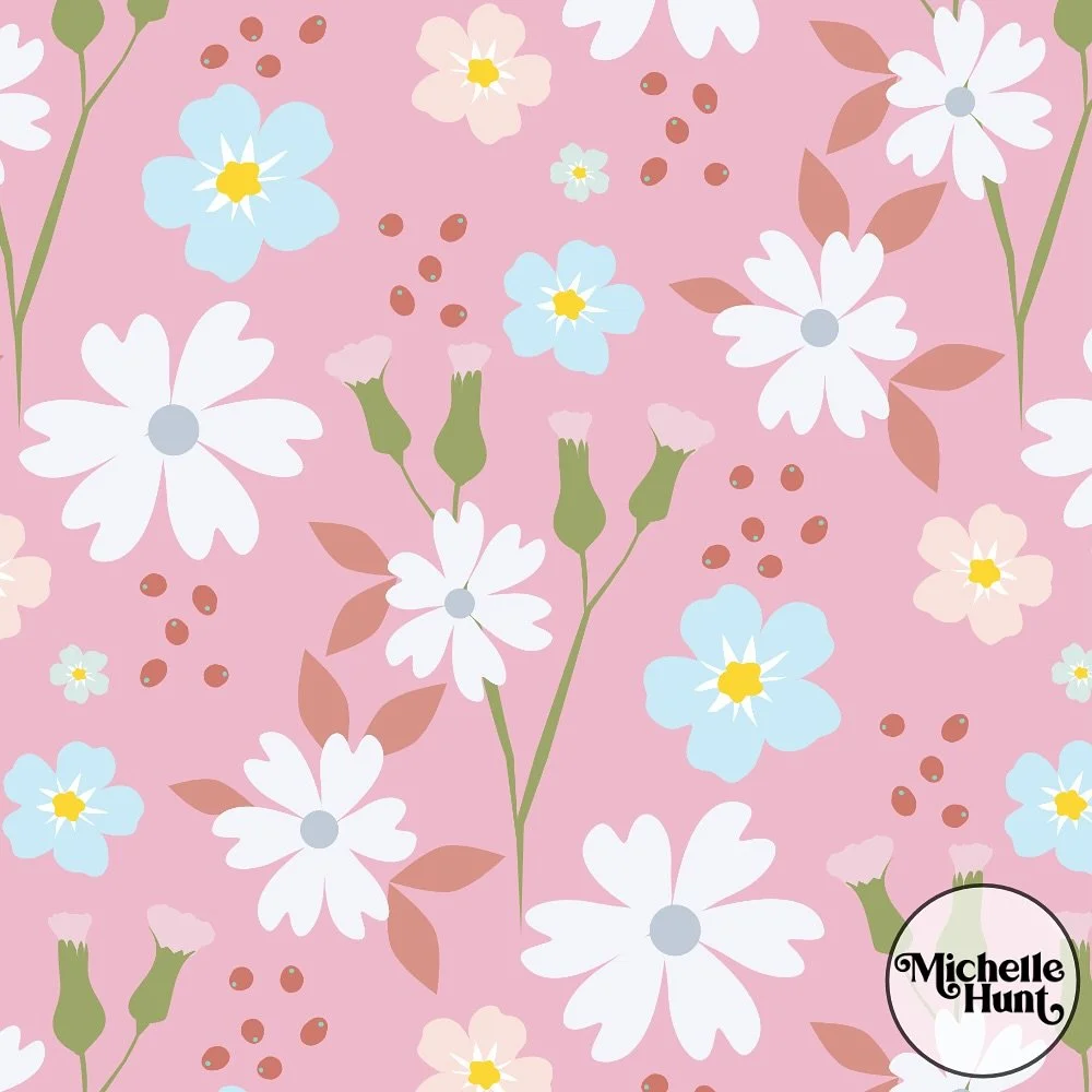 Sweet Wildflowers - which colors do you like best? 

Available in my shop @spoonflower 

#floralfabric #flowerprint #surfacepatterndesign #floralwallpaper #autumflowers #flowerprint #patterndesigner #spoonflowerfabric #prettyfabrics #fabricobsession 