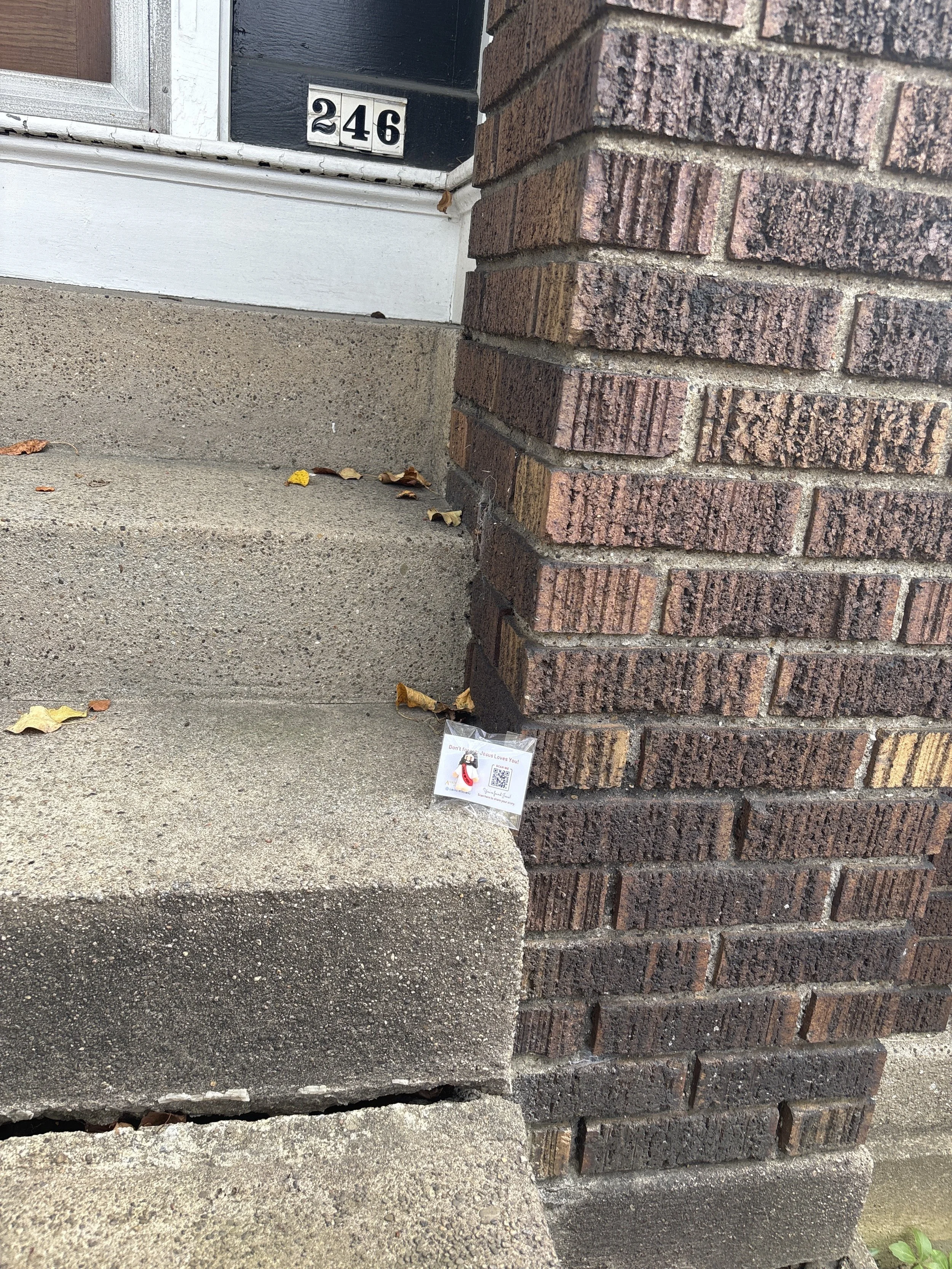 Jesus left on a door step.jpg