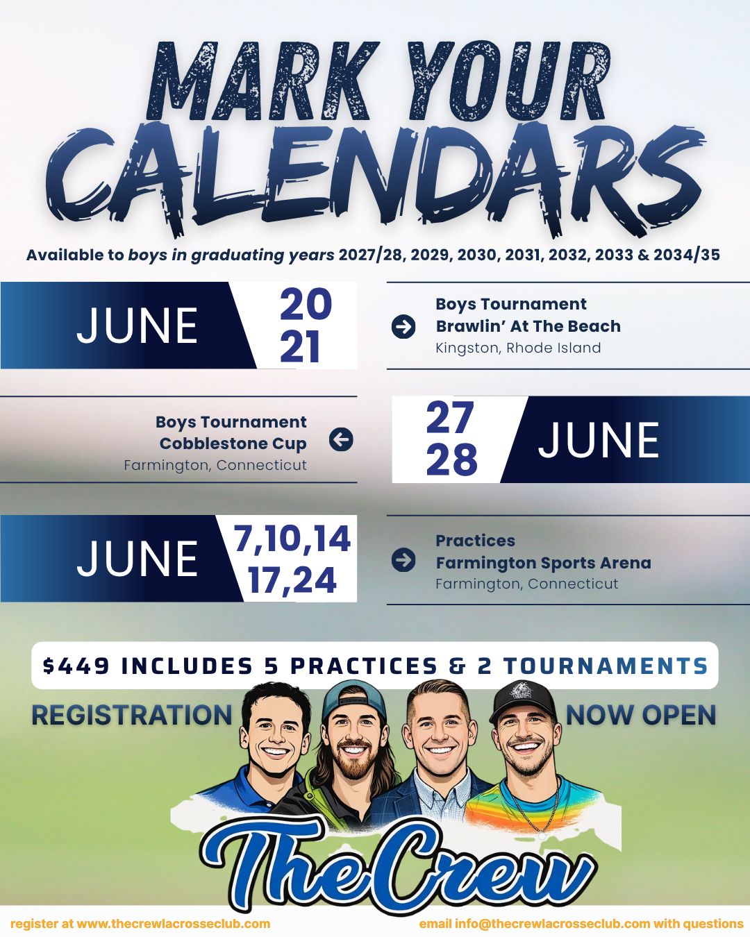 Crew Summer Season - Boys