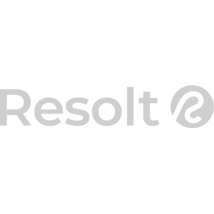 Logo de la empresa Resolt con marca de verificación en círculo