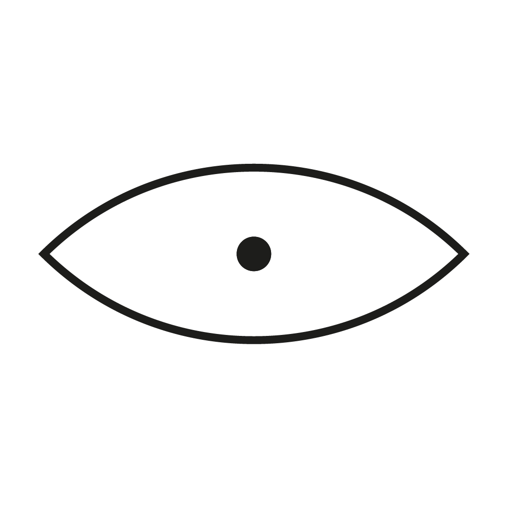 Dibujo de un ojo en estilo simple y minimalista.
