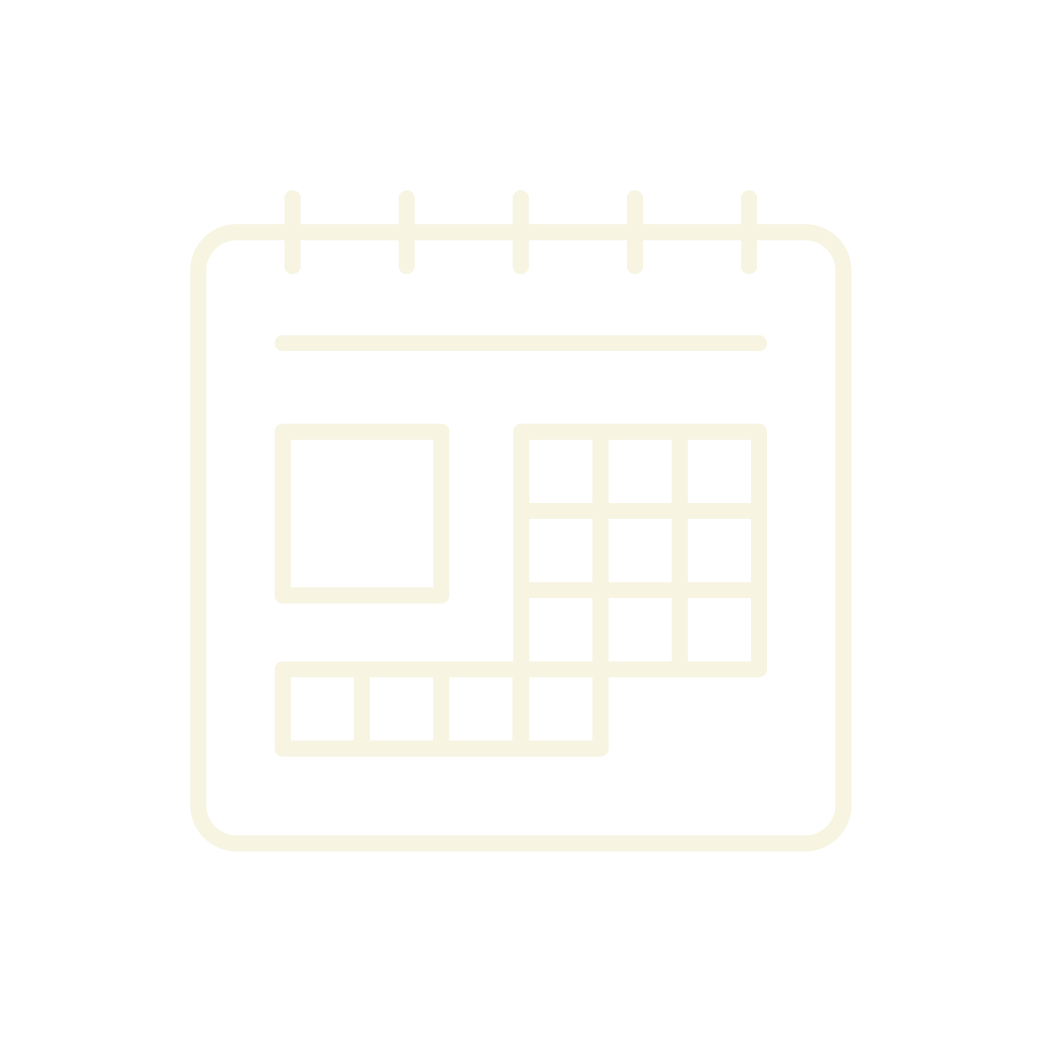 Icono de un calendario con diferentes formatos.