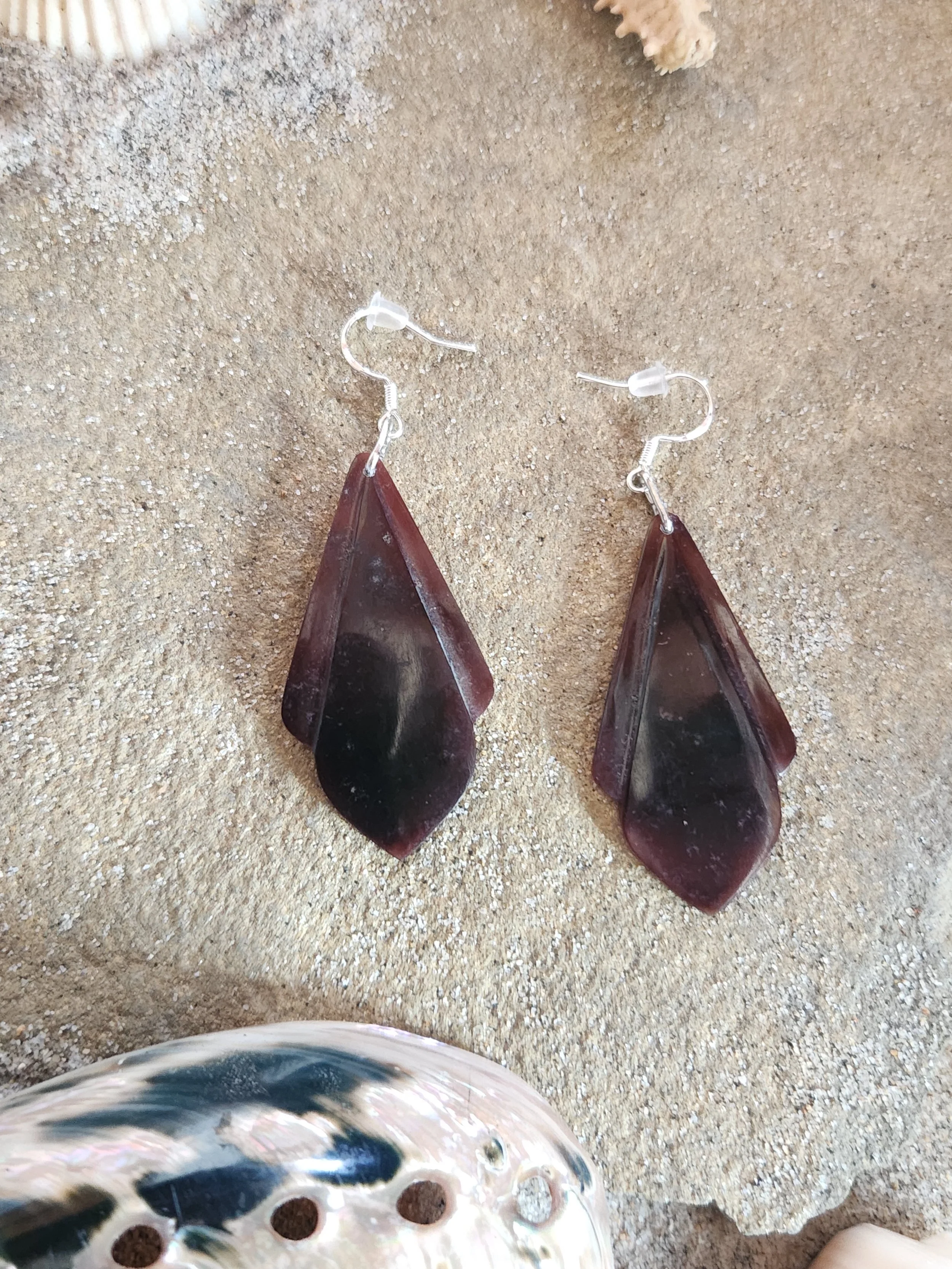 Pin Shell Irregular Shaped Earrings