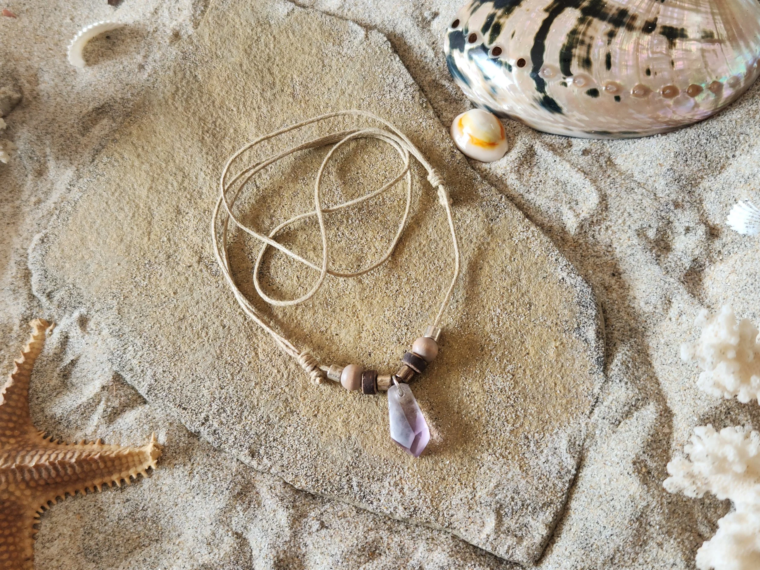 AMT06 - Chevron Amethyst Pendant