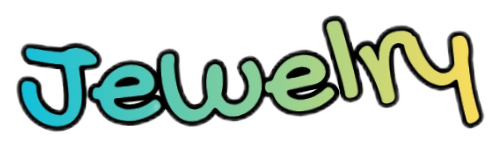 Colorful graphic of the word 'Jewelry' written in playful, bubble-style letters.