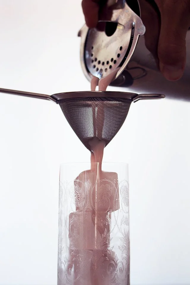 Raspberry Rose Fizz Cocktail