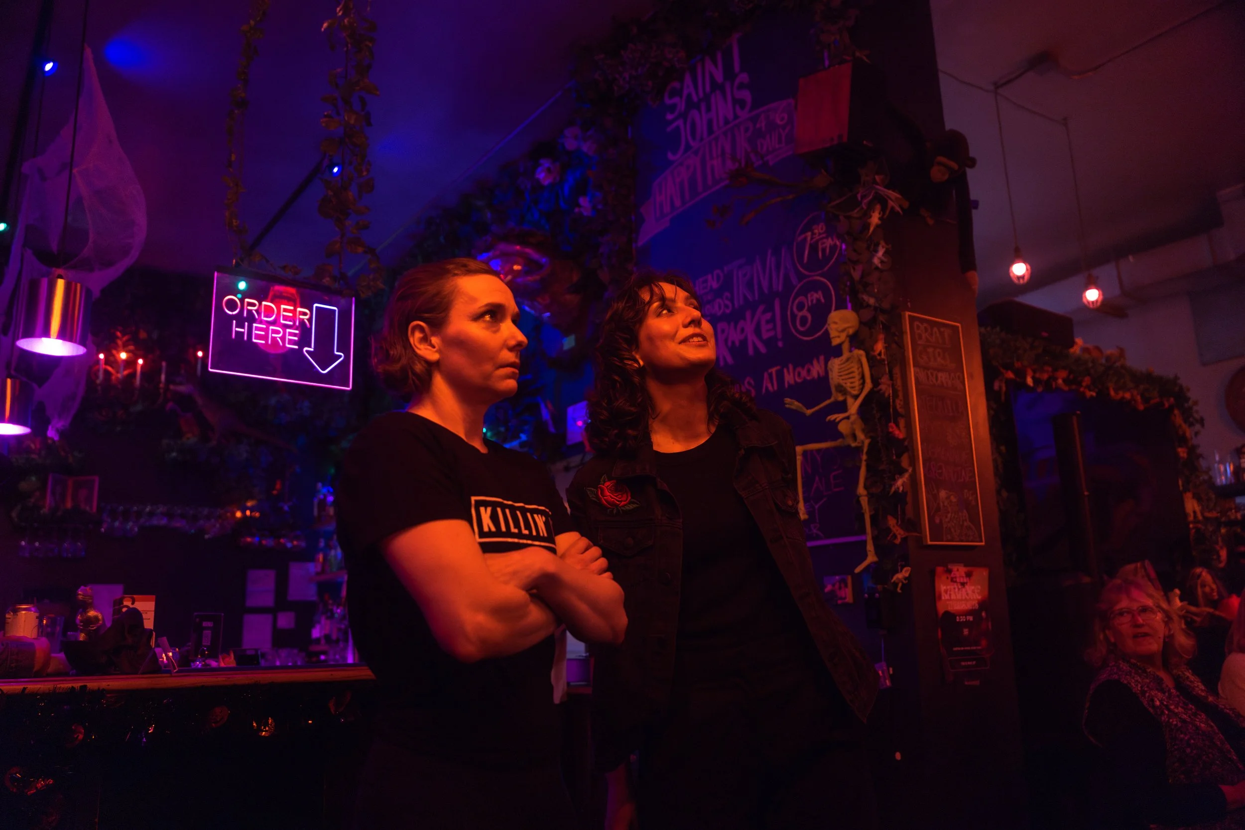 Lindsay Welliver and Tatyana Emery as the Macbeths
