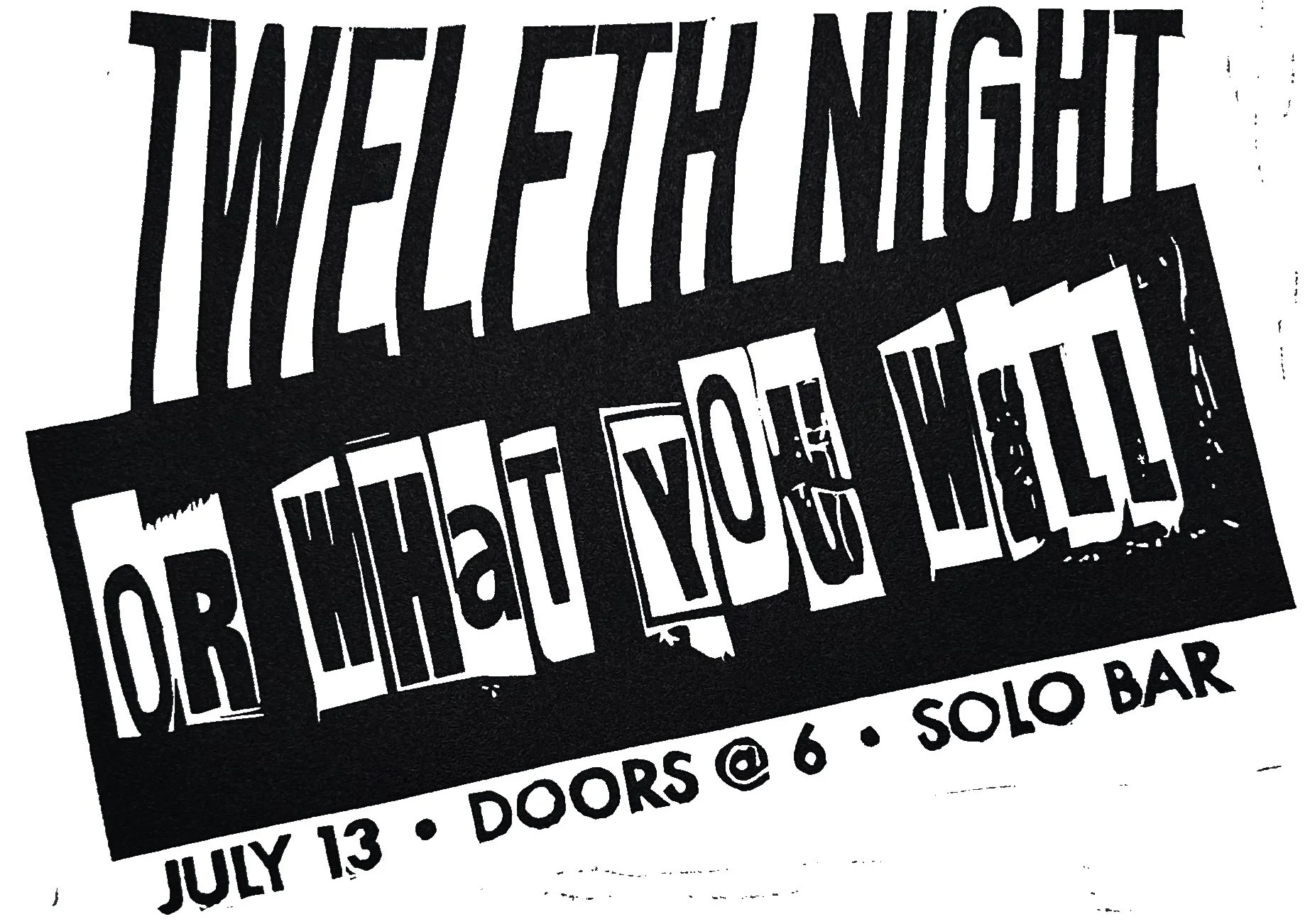 ShakesBar: Twelfth Night