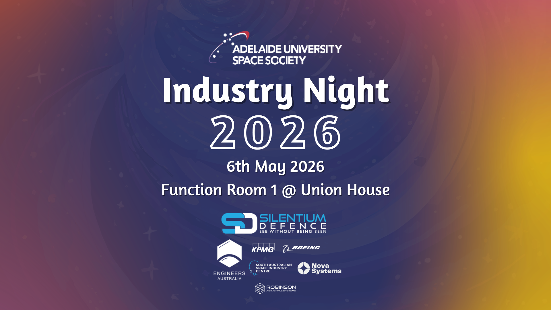 Adelaide University Space Society Industry Night 2026 Banner