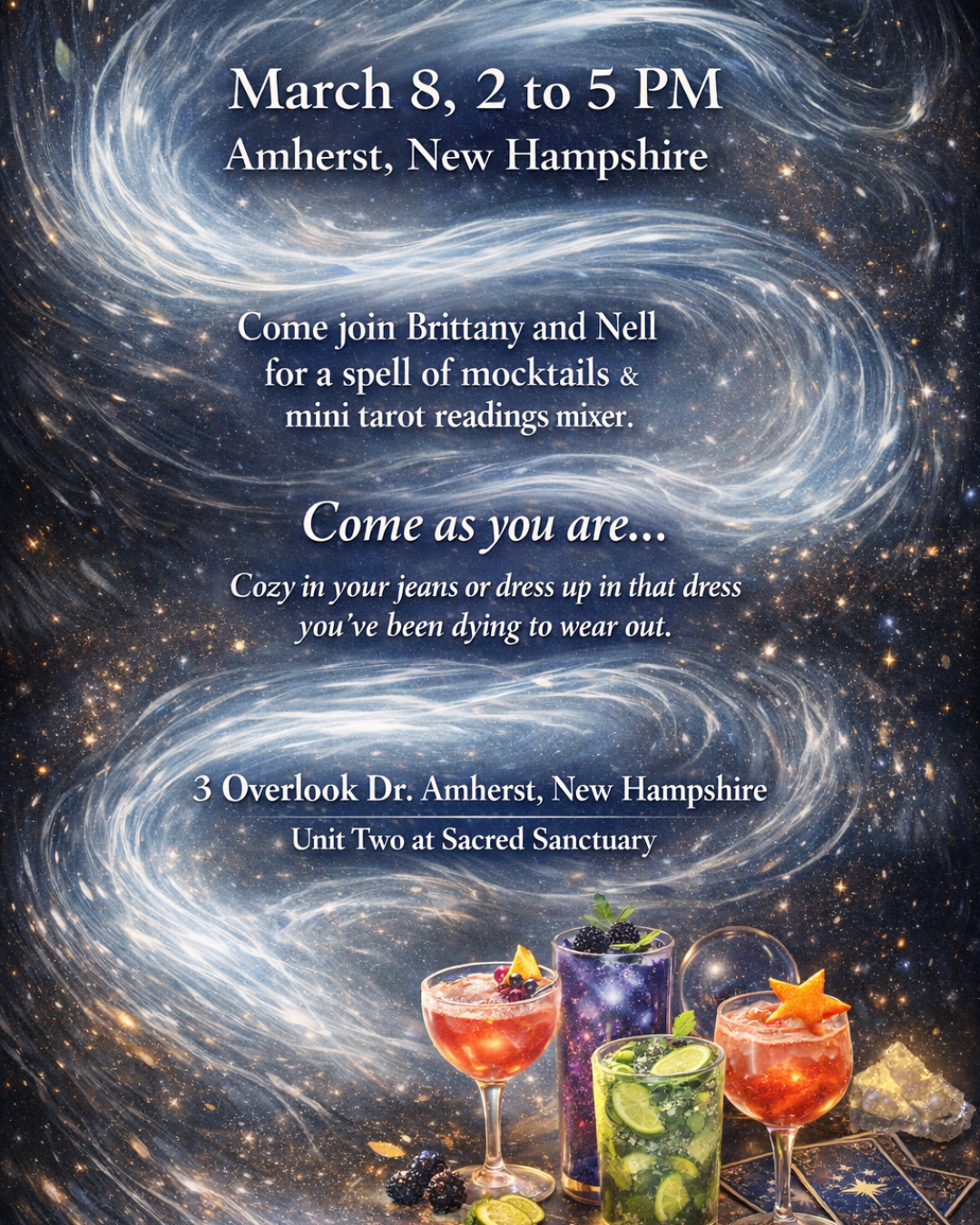 Mocktails and Mini Tarot Readings Mixer
