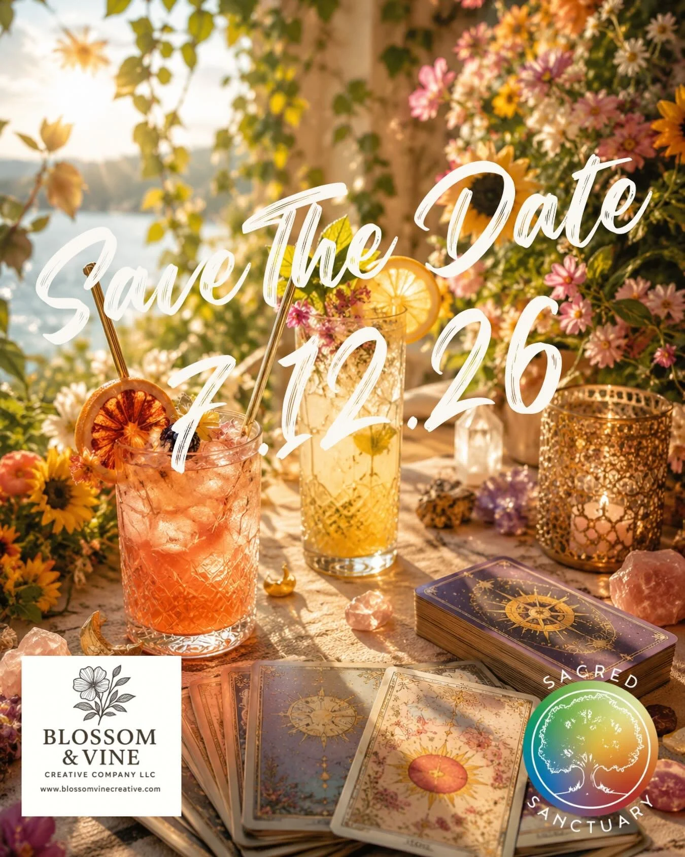 ✨Save the date 
☀️Mini Tarot &bull; Mocktails &bull; Mid Summer Gathering 
💛July 12, 2026 

#NHEvents
#NHCommunity  #TarotReading
#MocktailMixer
#NellSacredSanctuary