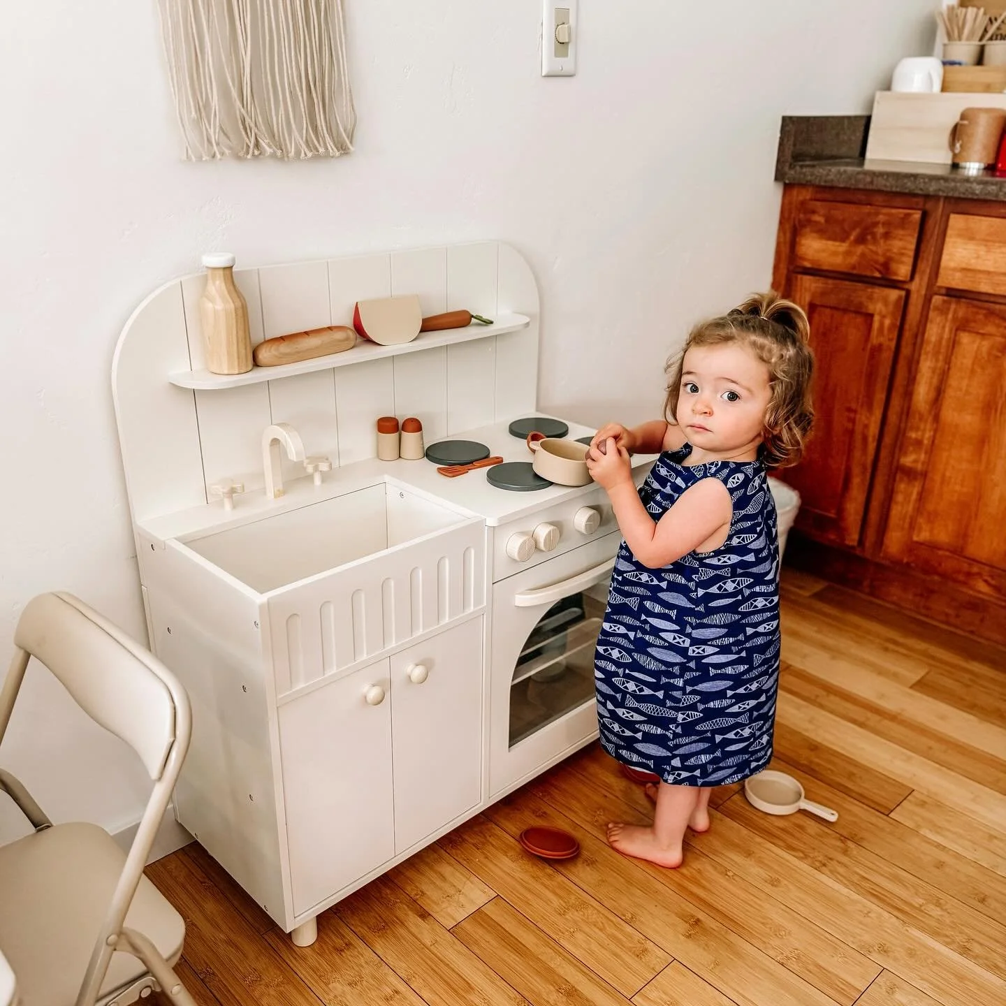 Our brand new pretend play kitchen is ready for tiny chefs, bakers, and baristas to whip up their most imaginative creations.

Pretend play isn&rsquo;t &ldquo;just play&rdquo; &mdash; it&rsquo;s how children practice problem-solving, storytelling, co