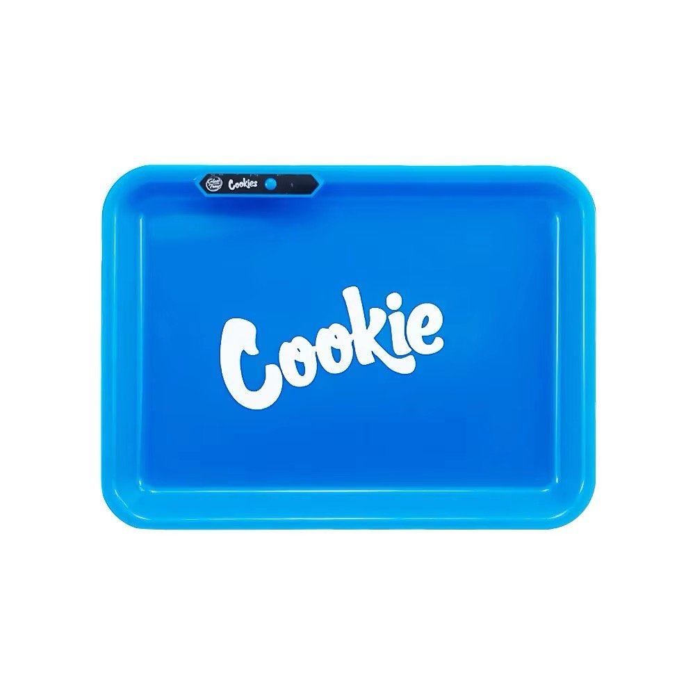Illuminated rolling tray for smoking