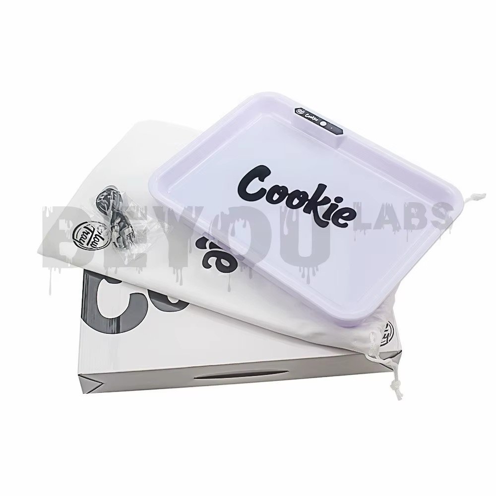 LED cannabis rolling tray