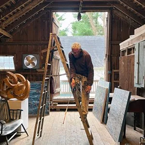 Jed Smalley in workshop