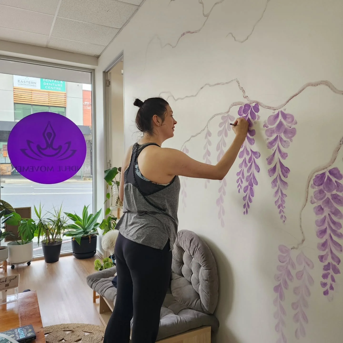Mindful Members signing our milestone wall. As more members hit 50, 100 and 250+ classes, they contribute to the petals on our wisteria. 

WOOHOO Jacinta, Cath &amp; Sara for hitting 50 classes!!!

Get the tree ready for our 100 milestone members 🤩