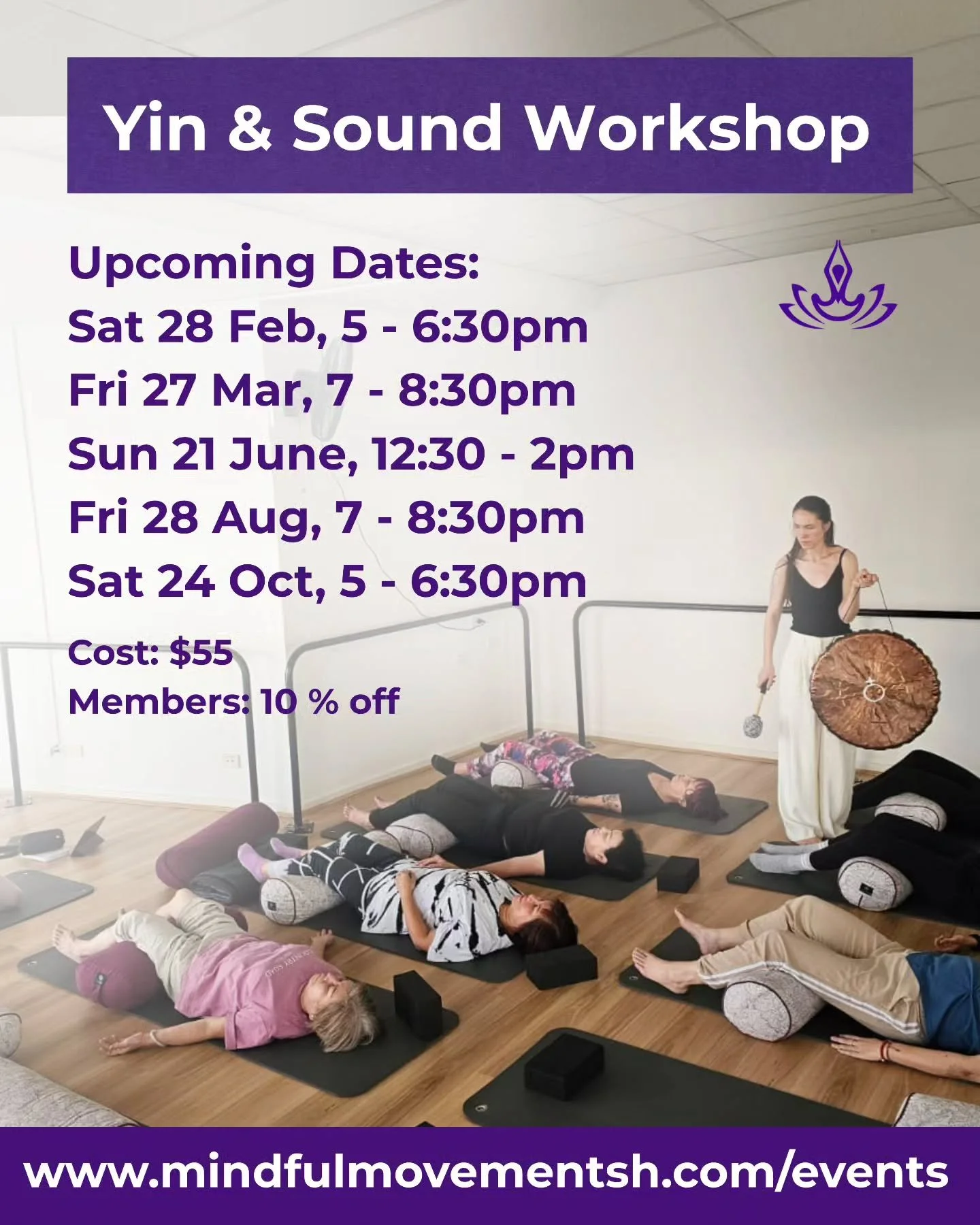 Yin &amp; Sound Healing Workshops incoming!

90min workshop: 60mins Yin Yoga, 30min sound bath lead by @jana_prana

Think slow transitions, longer holds and juicy stretches intended to increase joint mobility, hydrate fascial networks &amp; lengthen 