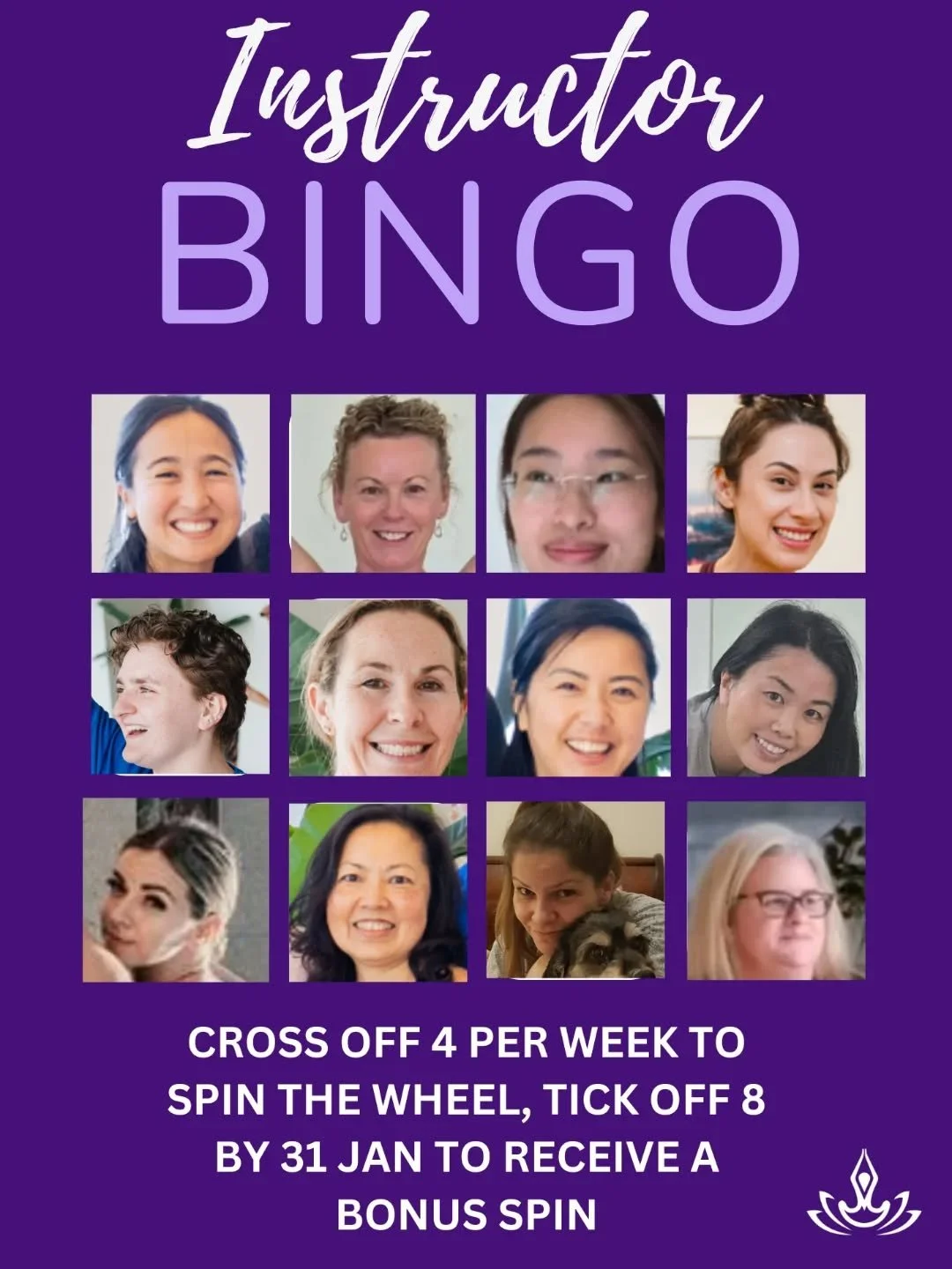 We've had soooo much fun with our Instructor Bingo.. more so the prize wheel that we've decided to extend the comp for an additional week WOOHOO more spins and chances to win the booby prize of walking Otto / puppysitting

Let us know once you've att