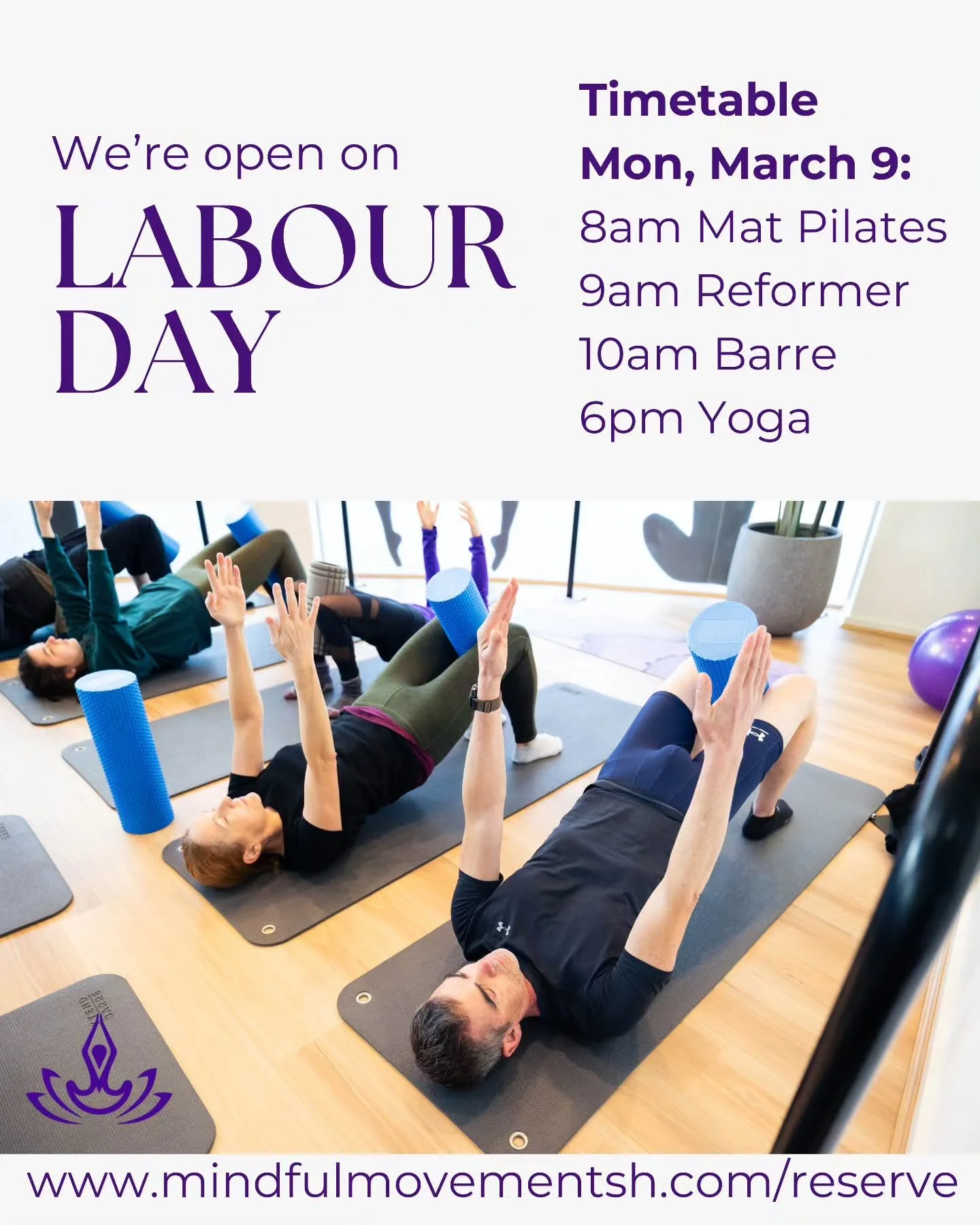 It's Friyay! Planning your long weekend? Don't worry we're open on Labour Day! Get your workout in before your lunch plans and restore with yoga after your shenanigans.