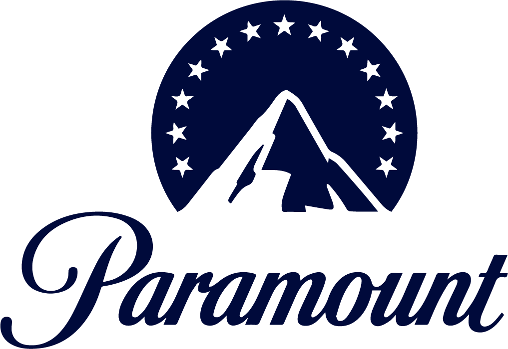 Paramount logo featuring a mountain with stars above it and the word 'Paramount' written below.