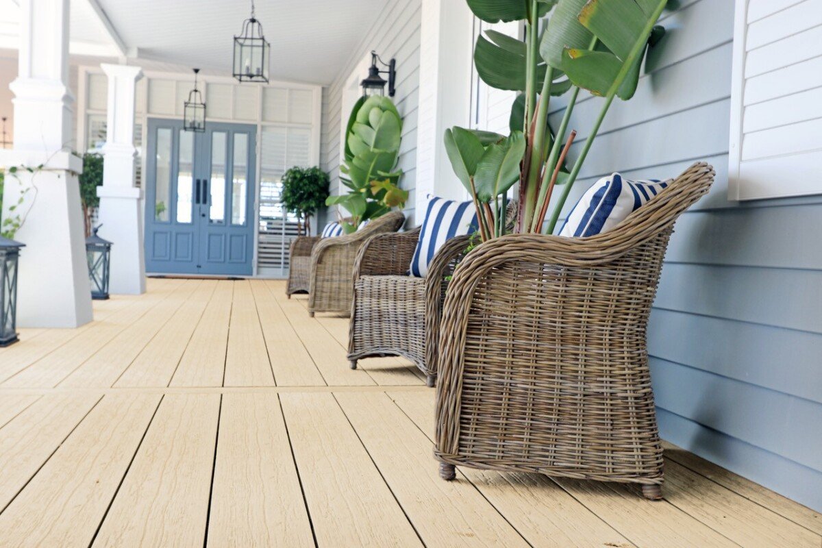 Newtechwood Coastal Decking (US54) 210X23X4880 Beech Colour - $36.89 per lineal metre