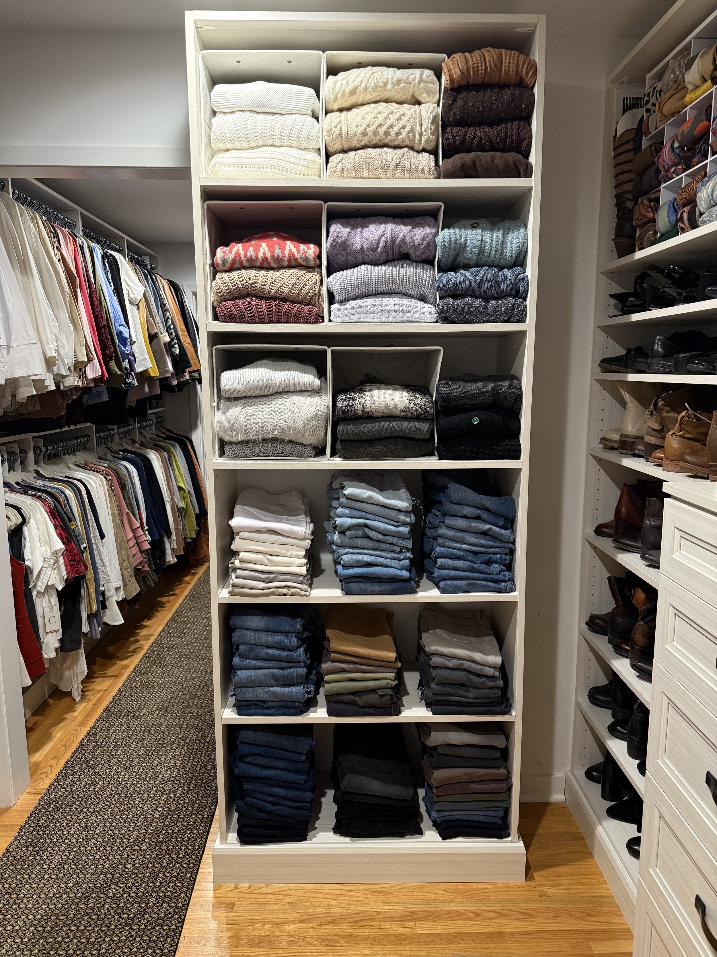 Walk-in closet organization after in Mercer County NJ