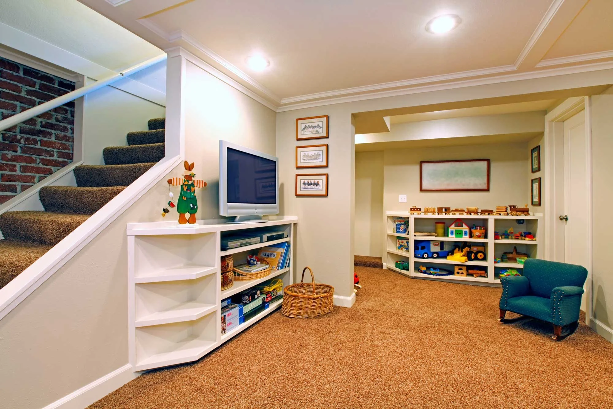 Basement renovation project featured by Dunlap Remodeling