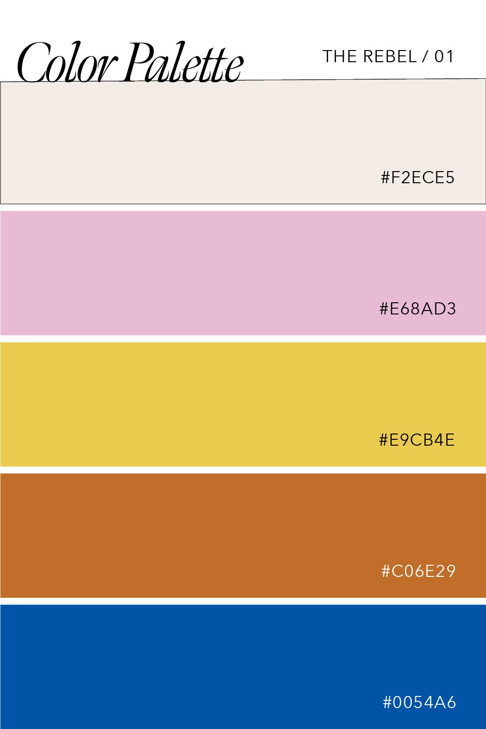 Color Palettes for the Rebel Brand Archetype