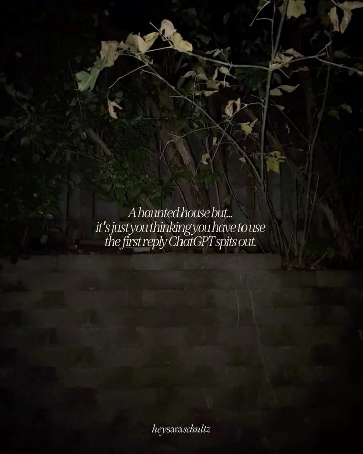 Exit the haunted house and comment HOOKED&hellip;

I&rsquo;ll get you in for my free masterclass HOOKED and show you how to train your chatGPT to think and sound like YOU, not some generic robot with a stale voice and no creative vision. 

Consider t
