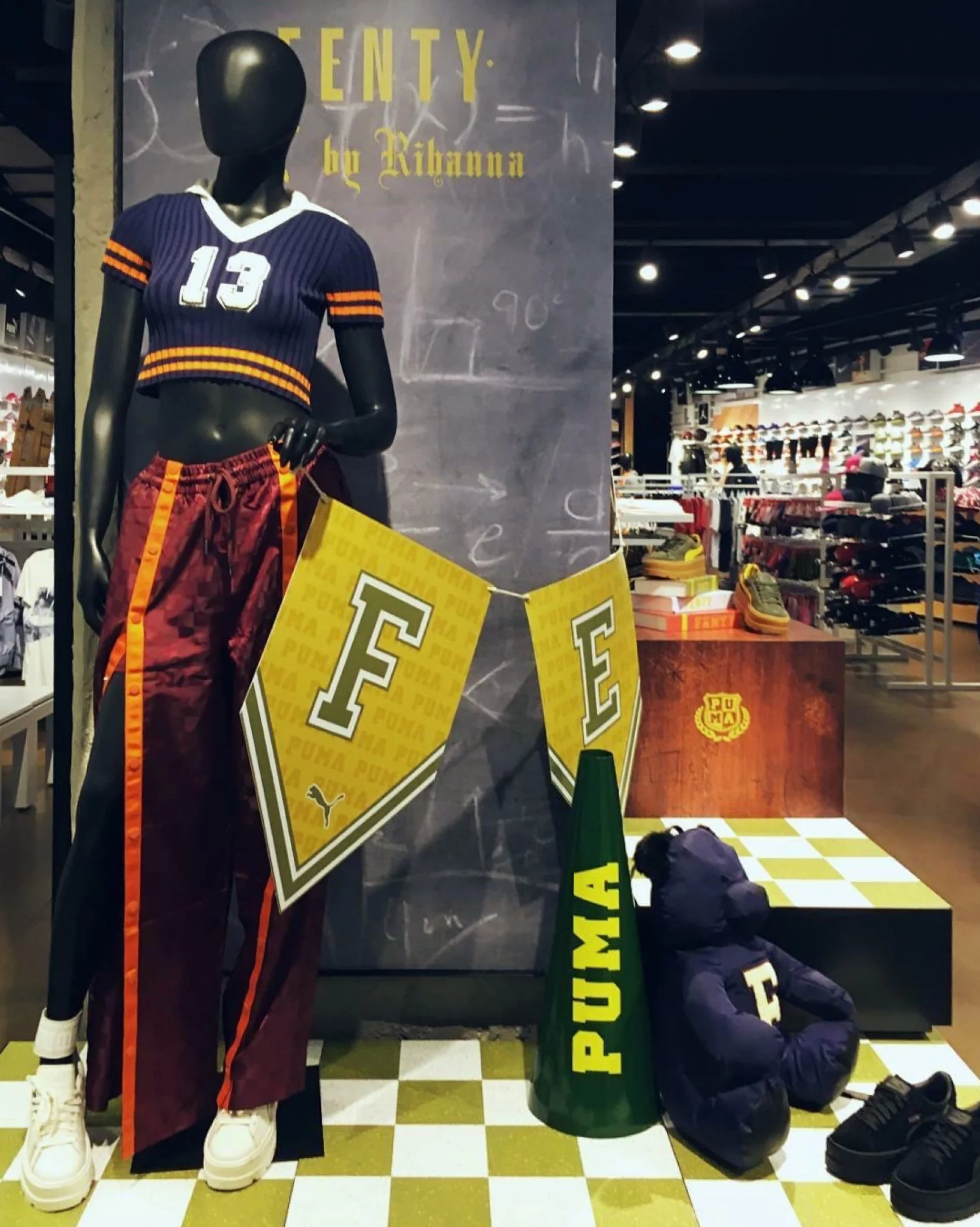 Fenty University x Rihanna launch display 