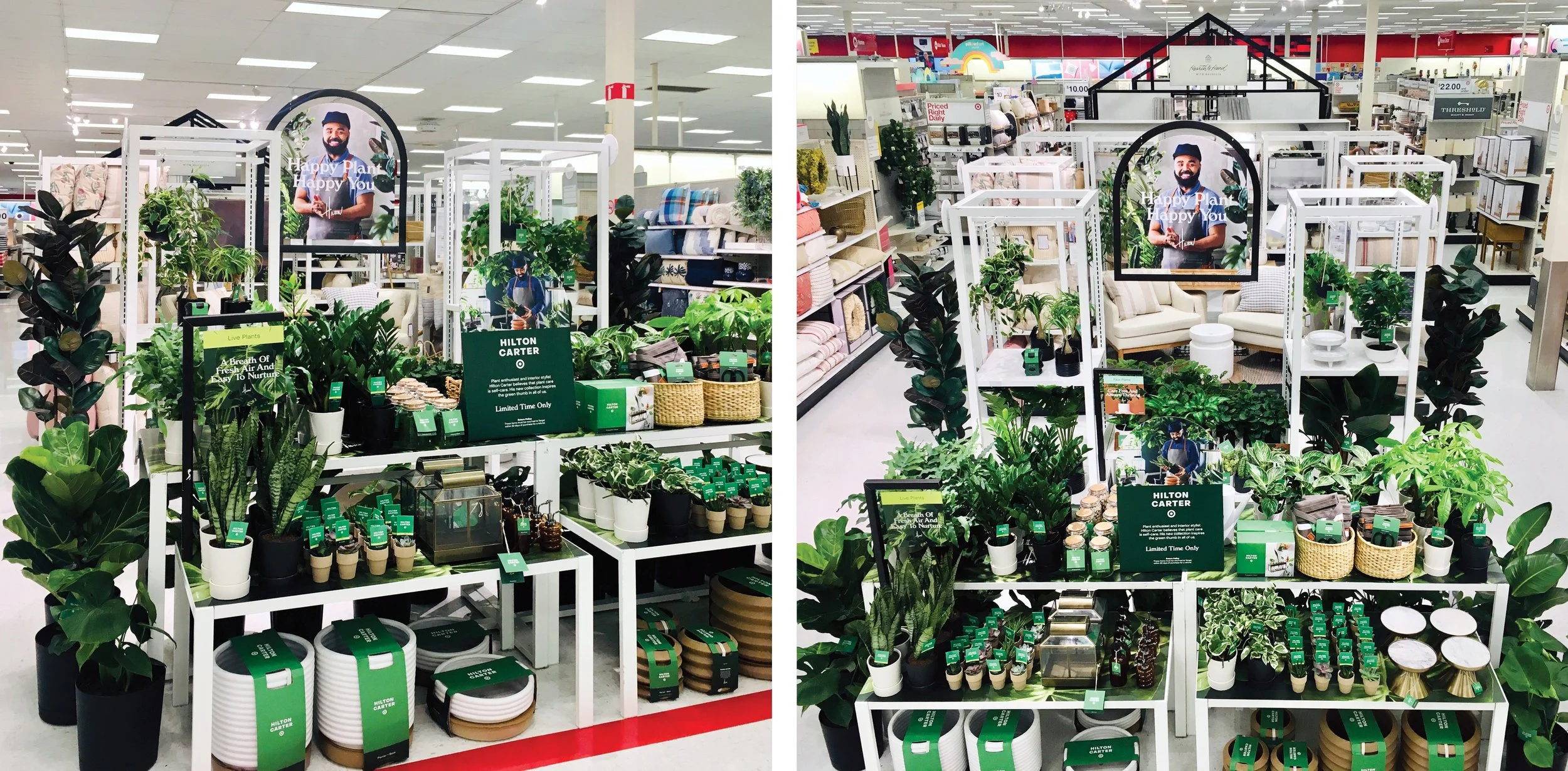 Due to a lack of fixtures, we were unable to recreate the presentation 100% as requested. Despite this, our goal for the brand was to remain impactful, following the visual standards required by the company. The use of good merchandising and branding