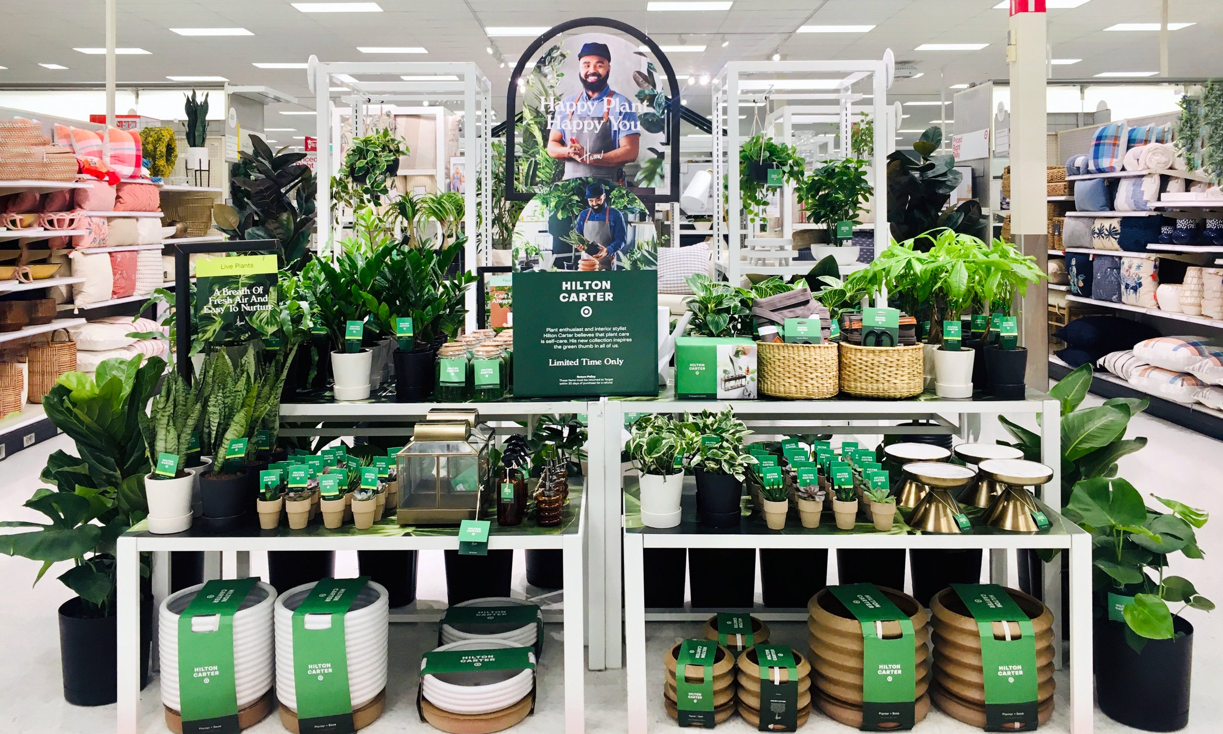 Hilton Carter for Target was 
a limited-time-only collection from plant enthusiast and interior stylist Hilton Carter.
 
Infused with Hilton’s popular modern and approachable style, the more than 65-item collection featured lush live plants, like-the