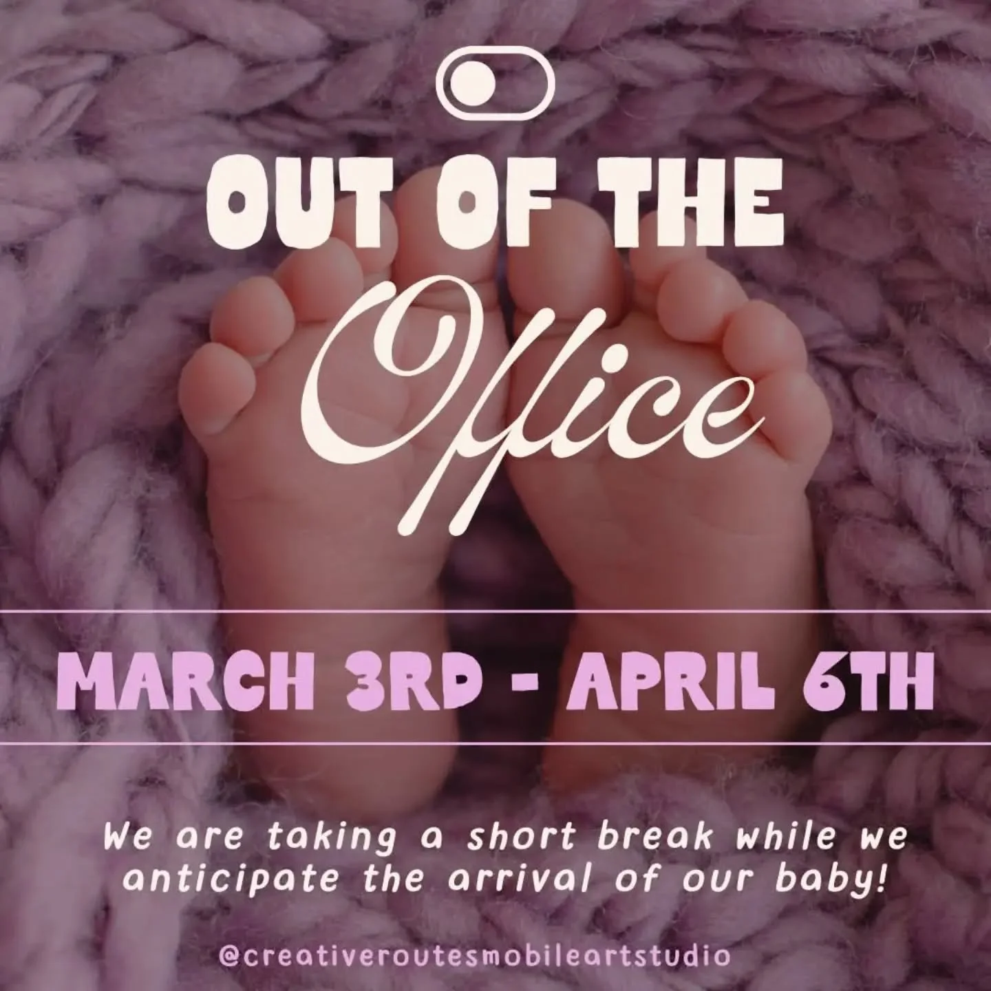 Hello Everyone! 

As you may already know, Creative Routes Mobile Art Studio is about to take a pause! As we prepare to welcome our new baby, we&rsquo;re stepping back to create space for quiet, connection, and the new rhythms of life with a growing 