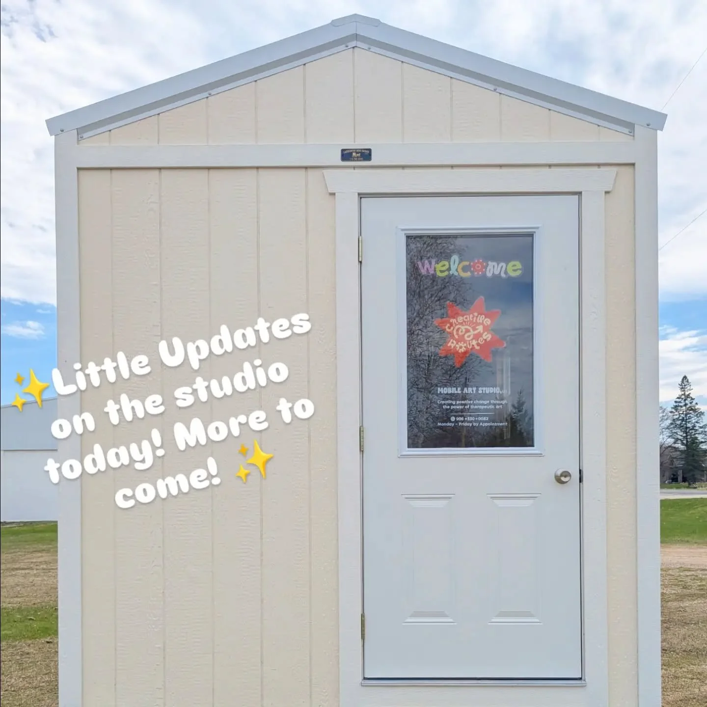 Little Creative Routes update 💖✨ I was able to get some custom decals ordered and installed for the entrance! She&rsquo;s starting to look official. Progress got paused for a minute after an unexpected hospital stay, but I&rsquo;m back home now and 