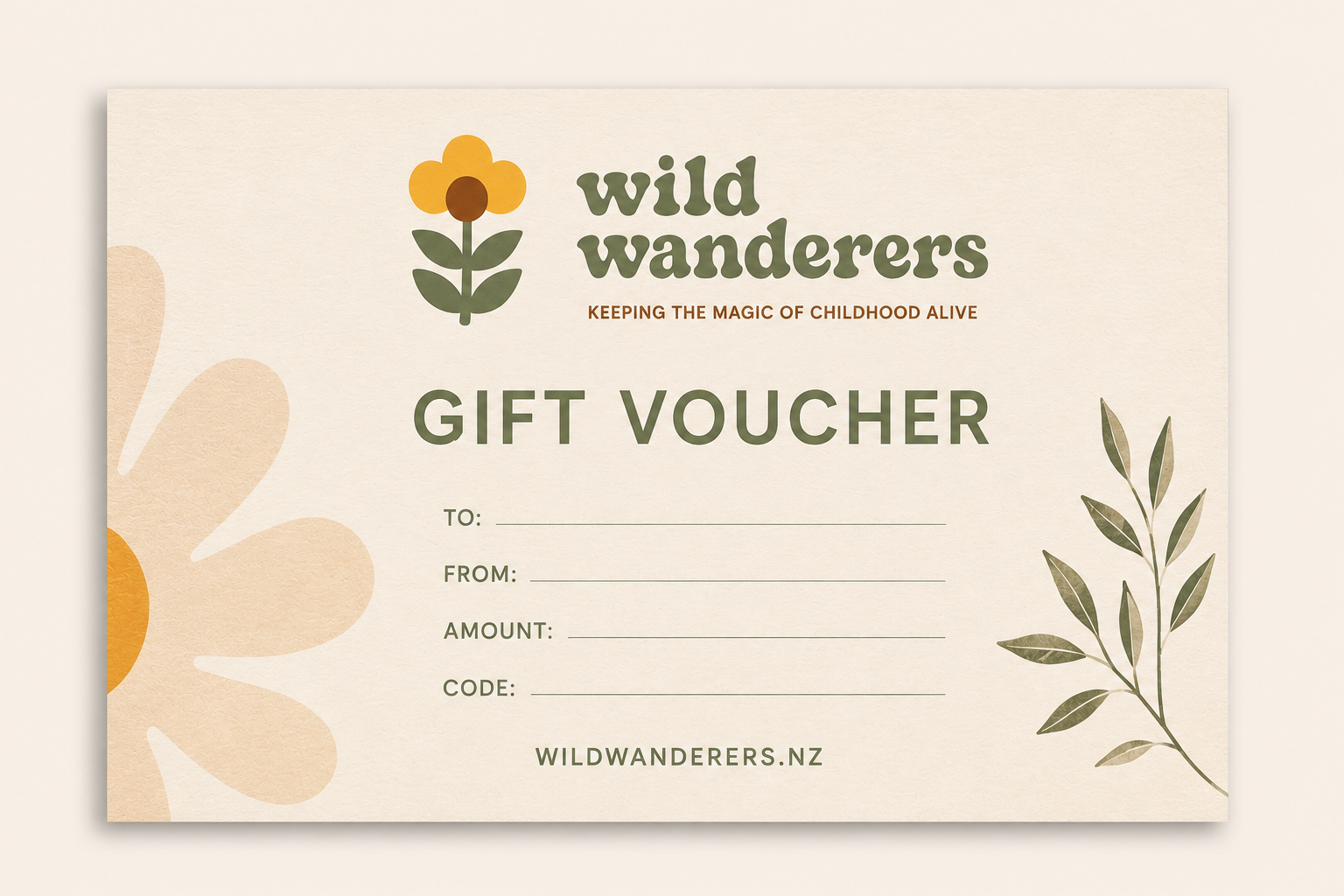 Wild Wanderers Gift Voucher