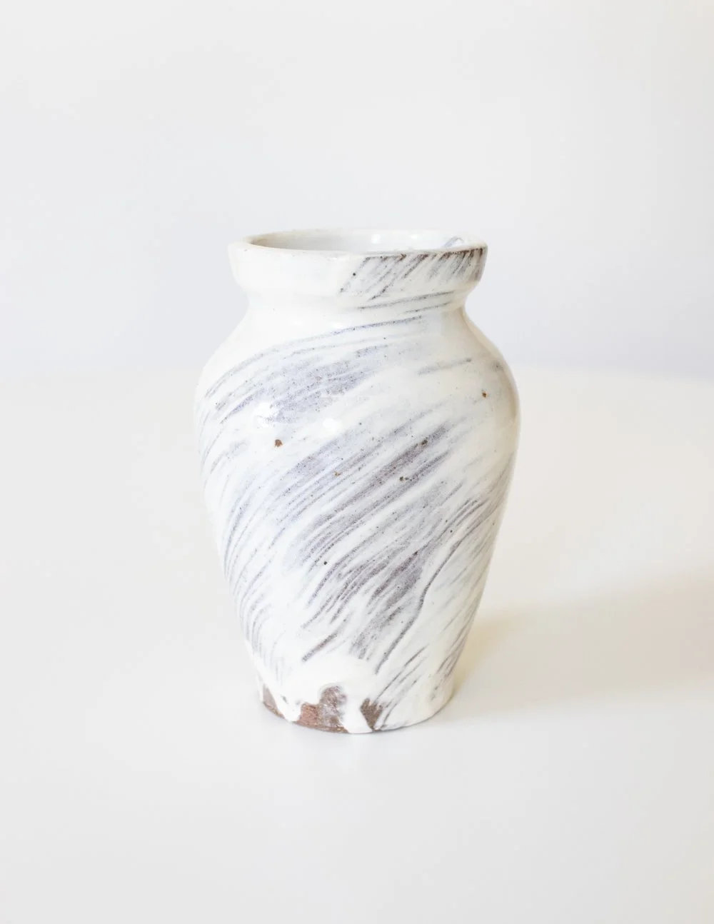 Vase with Brushed Slip