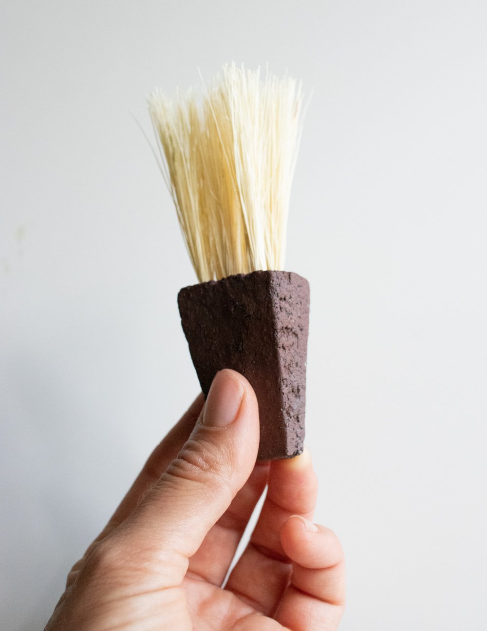 Carved Ceramic Handled Brush