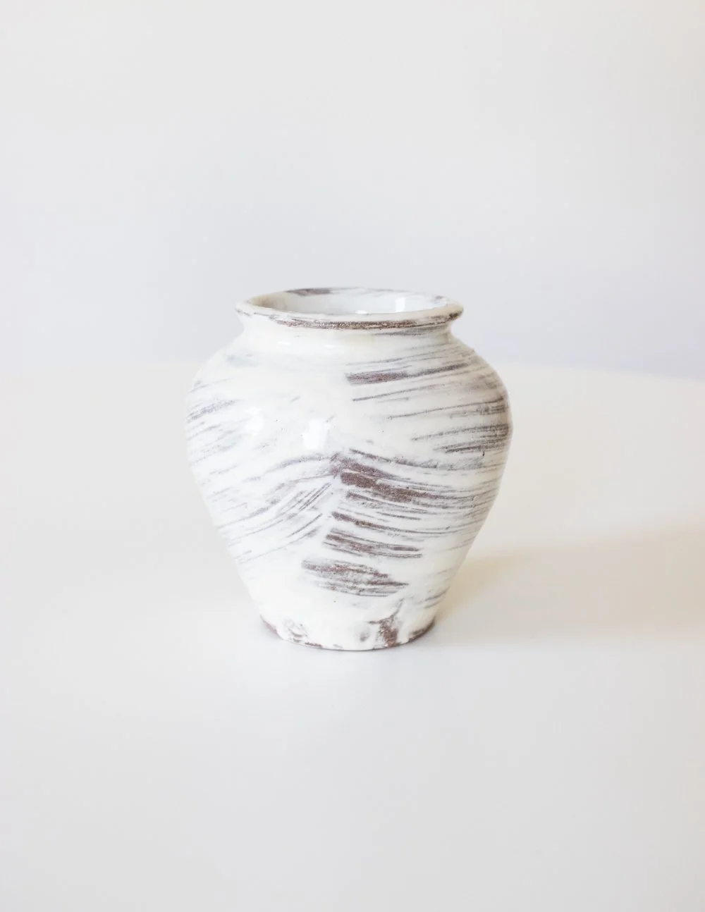 Vase with Brushed Slip