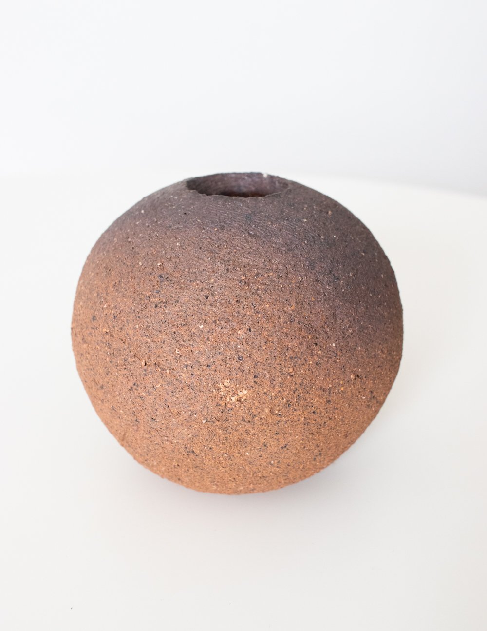 Woodfired orb vase