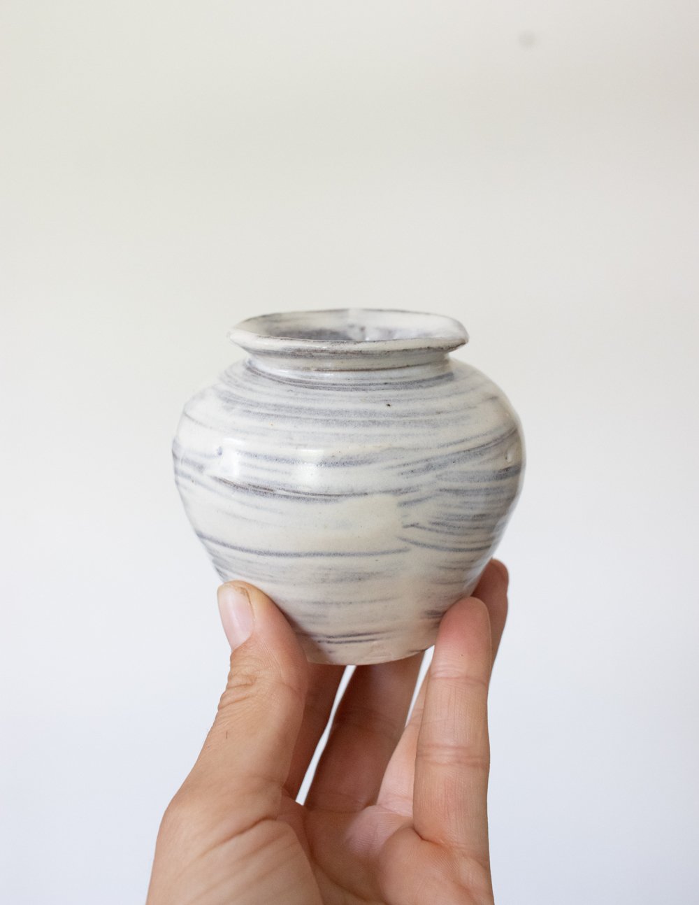 Vase with Brushed Slip