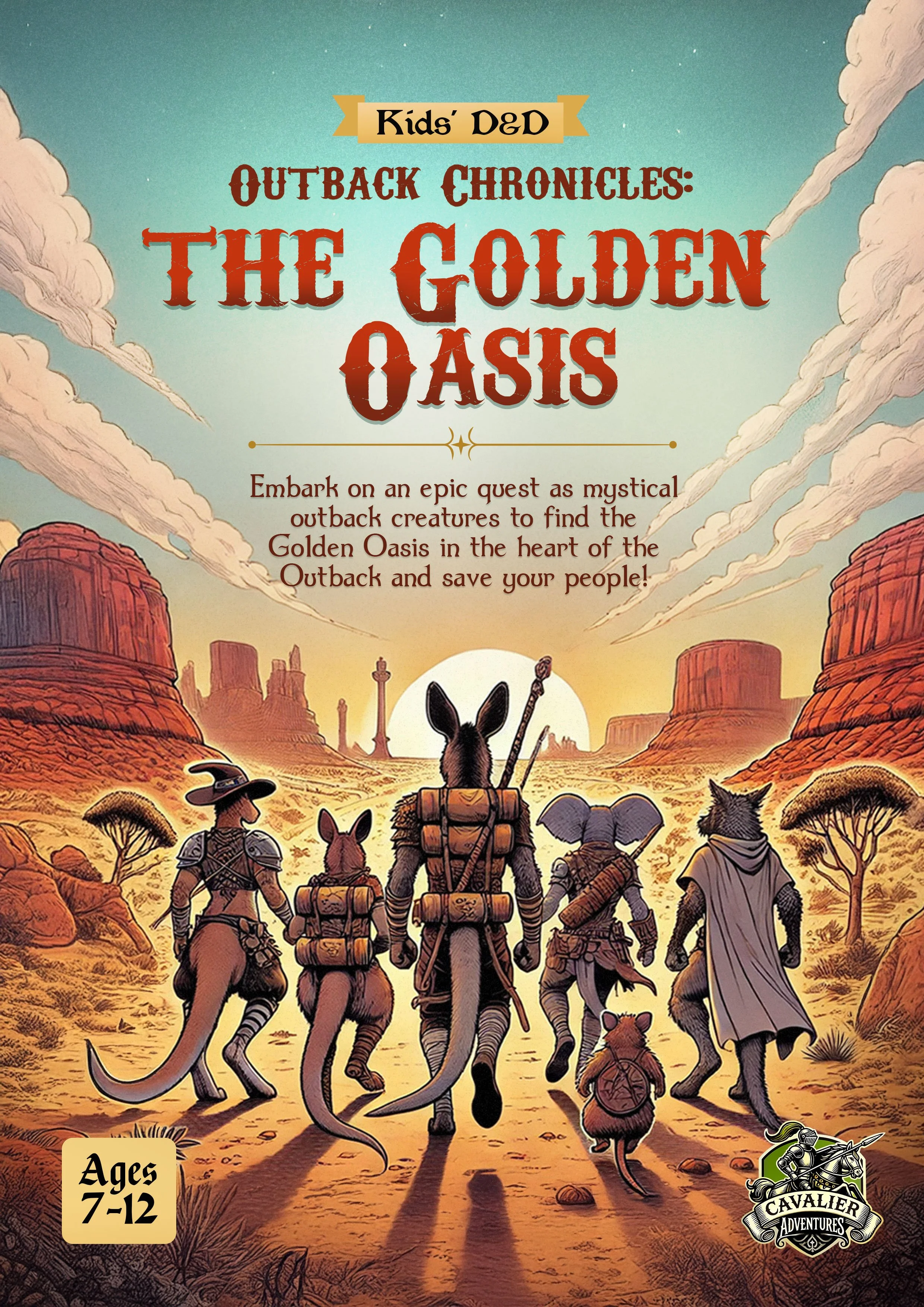 The Golden Oasis– Simplified D&D Inspired Adventure for Kids 7–12