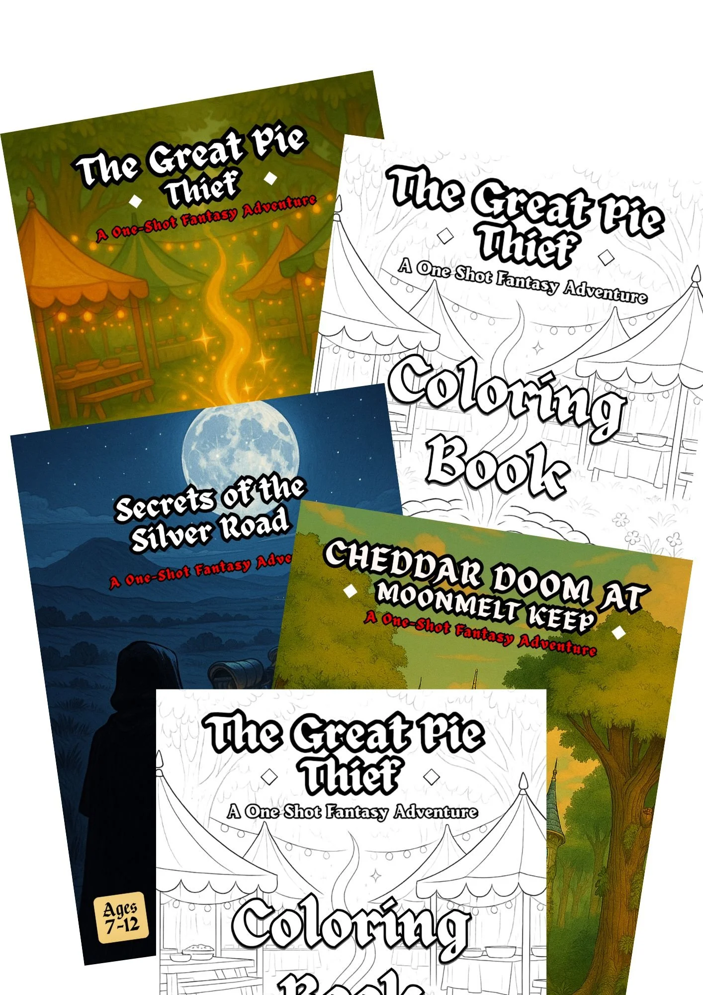 FAMILY GAME NIGHT BUNDLE (3 Adventures Ready to Play + Coloring Book) – Simplified D&D Inspired Adventure for Kids 5–12