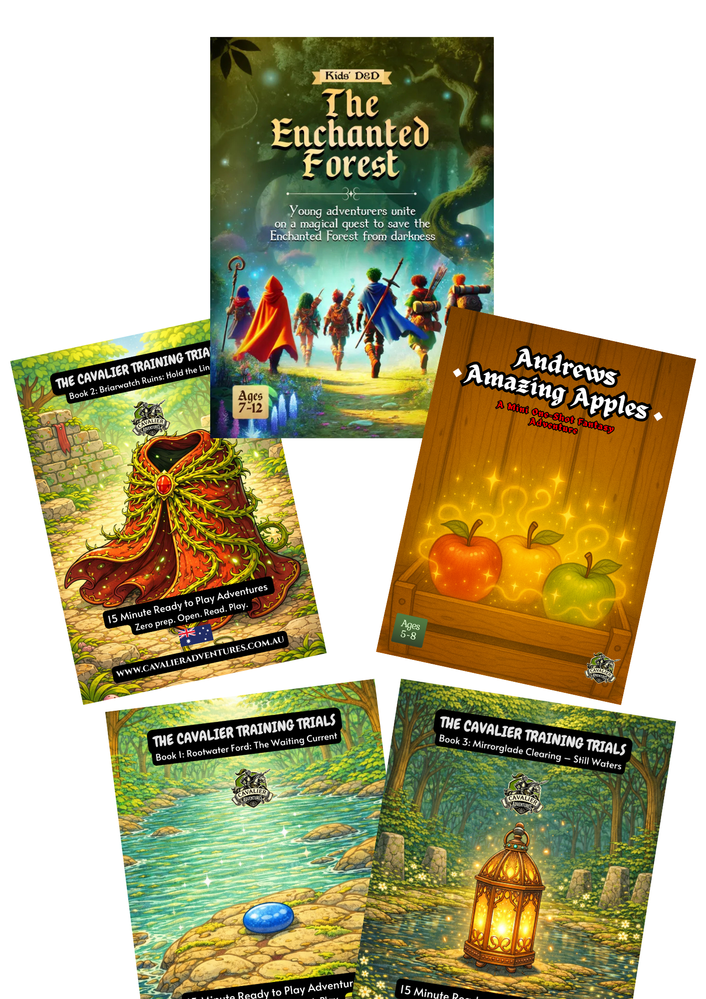 Kids DnD Starter Kit –  5x Adventure Bundle (Ages 7–12) Printable RPG - No Prep Game | Simplified Beginner Game Set