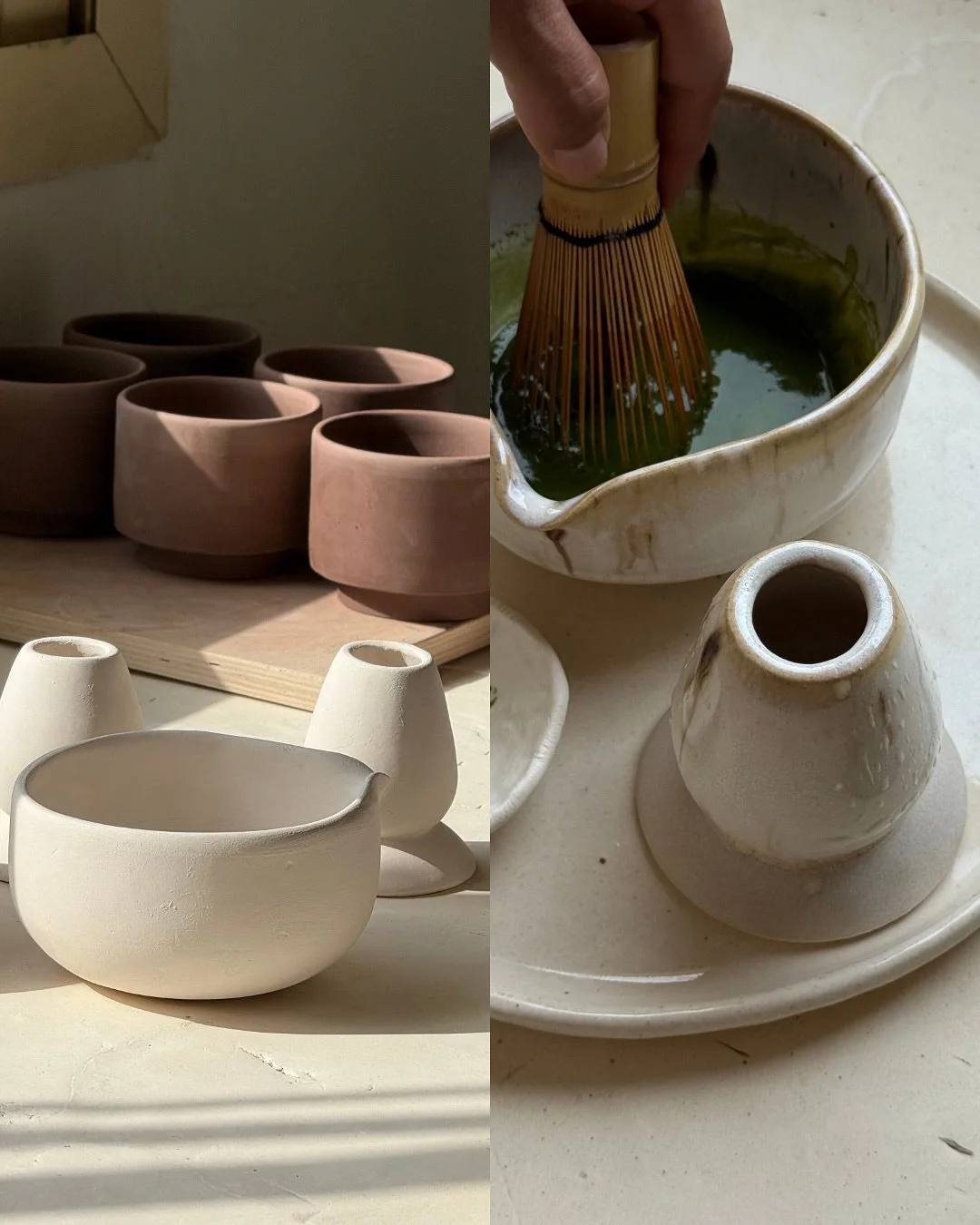 We&rsquo;ve been quietly working on our first online shop ✨ and it&rsquo;s finally time to share the first pieces that will make it there&hellip;

Matcha sets 🍵 ~ starting with chawan bowls and whisk holders. Simple, intentional, and just the beginn
